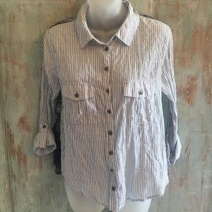 NWT Free People button long sleeve size small